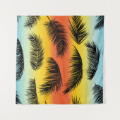 ヤシの木の葉：シームレスなパターン。 タペストリー (正面(横))