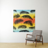 ヤシの木の葉：シームレスなパターン。 タペストリー (インサイチュ)