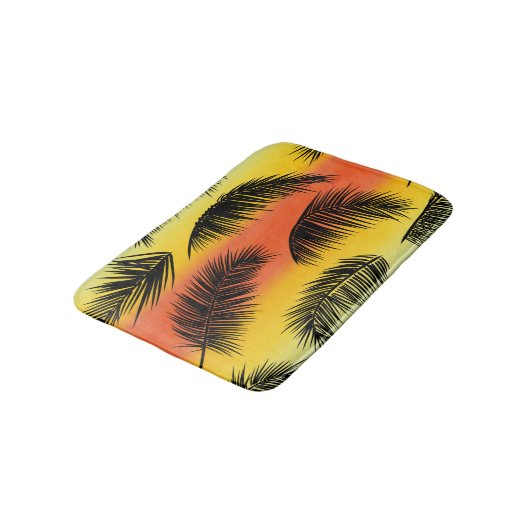 ヤシの木の葉:シームレスなパターン。 バスマット (アングル)