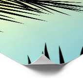 ヤシの木の葉：シームレスなパターン。 ポスター (角)