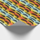 ヤシの木の葉:シームレスなパターン。 ラッピングペーパー (角)