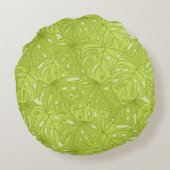 ヤシの木の葉 ラウンドクッション (裏面)