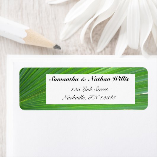 ヤシの木の葉 ラベル (インサイチュ)