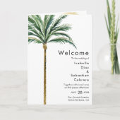 ヤシの木の行き先結婚式の折り畳みプログラム プログラム (正面)