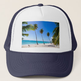 ヤシの木はイスラサオナのビーチに キャップ