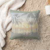 ヤシの木は私に幸せな日没の枕をします クッション (ブランケット)