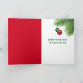 ヤシの木を持つクリスマスサンドマン カード (内部)