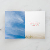 ヤシの木を持つクリスマス熱帯砂人 シーズンカード (内部)