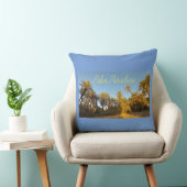 ヤシの木を持つコットン枕 クッション (椅子)