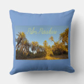 ヤシの木を持つコットン枕 クッション (裏面)