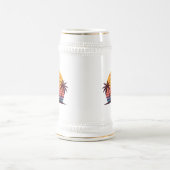 ヤシの木を持つ夕日Vector-98801 ビールジョッキ (中央)