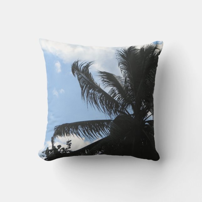 ヤシの木を持つ屋外装飾用クッション クッション (正面)