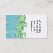 ヤシの木を旅行 名刺 (裏面)