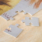 ヤシの木カラフルの印象絵画的な ジグソーパズル (側面)