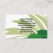 ヤシの木グラフィック風景芝気に刈り機 名刺 (裏面)