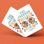 ヤシの木サングラスのレトロな家族の休暇のグルービー トランプ