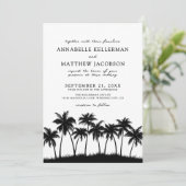 ヤシの木トロピカルウェディング 招待状 (スタンド正面)