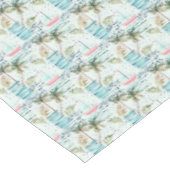 ヤシの木パターンが付いている水彩画のヨット テーブルクロス (アングル)