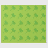 ヤシの木パターン包装紙 ラッピングペーパー (フラット)