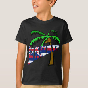 ヤシの木プロダクトが付いているハワイ Tシャツ