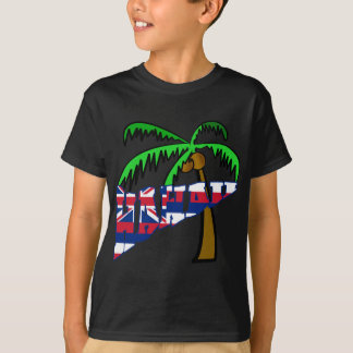 ヤシの木プロダクトが付いているハワイ Tシャツ