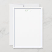 ヤシの木モノグラムの固定 招待状 (正面)