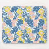 ヤシの木モンステラ葉花柄マウスパッド マウスパッド (正面)