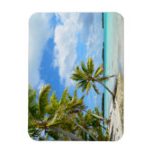 ヤシの木白砂ビーチ角磁石 マグネット (縦)