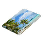 ヤシの木白砂ビーチ角磁石 マグネット (左側)