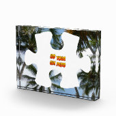 ヤシの木縁どパズルピース顧客。フォトブロック フォトブロック (右)