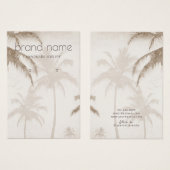 ヤシの木自然に鳥がソーシャルメディアで耳を傾ける (正面&裏面)