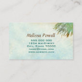 ヤシの木自然フォトアートカスタム両面 名刺 (裏面)