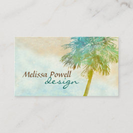 ヤシの木自然フォトアートカスタム両面 名刺