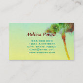 ヤシの木自然フォトアートカスタム両面 名刺 (裏面)