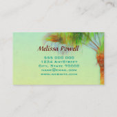 ヤシの木自然フォトアートカスタム両面 名刺 (裏面)