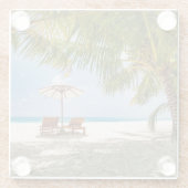 ヤシの木|の不機嫌な空 ガラスコースター (裏面)