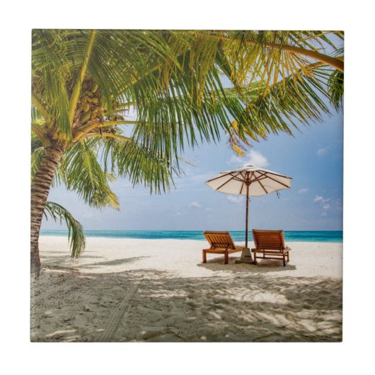 ヤシの木|の不機嫌な空 タイル (正面)