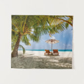 ヤシの木|の不機嫌な空 タペストリー (正面(横))