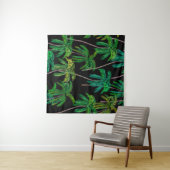 ヤシの木:アクリルの夏のパターン。 タペストリー (インサイチュ(横))
