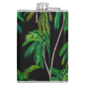 ヤシの木：アクリルの夏のパターン。 フラスク (裏面)