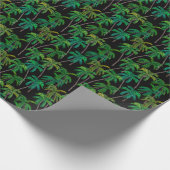 ヤシの木:アクリルの夏のパターン。 ラッピングペーパー (角)