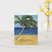 ヤシの木 カード (黄色い花)