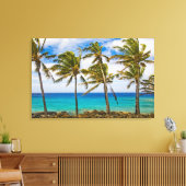 ヤシの木(ココス・ヌシフェラ)が揺れている キャンバスプリント (インサイチュ (リビング))