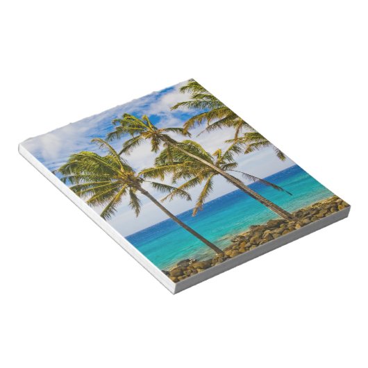 ヤシの木（ココス・ヌシフェラ）が揺れている ノートパッド (アングル)