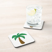 ヤシの木 – コルクバック付き懸命プラスチックのコースター –  コースター (右側)