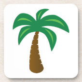 ヤシの木 – コルクバック付き懸命プラスチックのコースター –  コースター (正面)