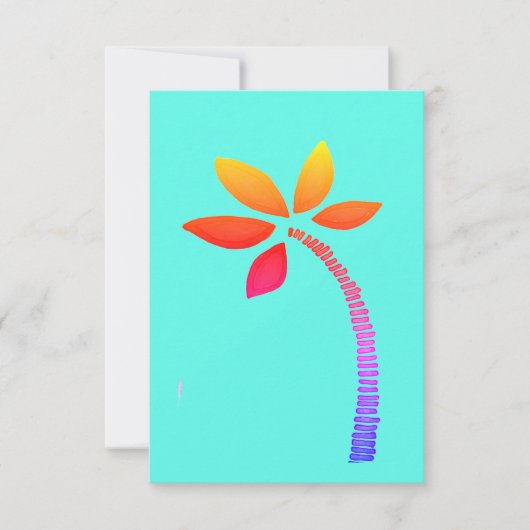 ヤシの木 サンキューカード (正面)