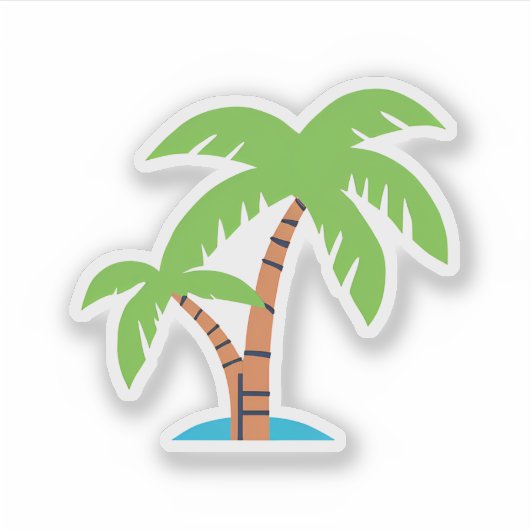 ヤシの木 シール (正面)