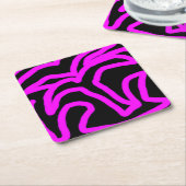 ヤシの木 スクエアペーパーコースター (アングル)