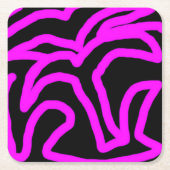 ヤシの木 スクエアペーパーコースター (正面)